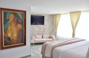 Postel nebo postele na pokoji v ubytování Casa Lua Hotel Spa