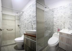 Koupelna v ubytování Hotel Palmi + 37 fotografií