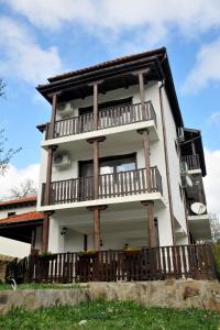 A balcony or terrace at Family Hotel and Restaurant Plamena