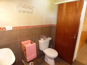 a bathroom with a toilet and a sink at Remanso Cochera opcional in Bahía Blanca