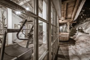 Fitness centrum a/nebo fitness zařízení v ubytování Hüttendorf Ladizium