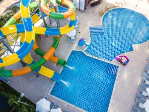 an overhead view of a water slide at a water park at Best Western PLUS Premium Inn in Sunny Beach
