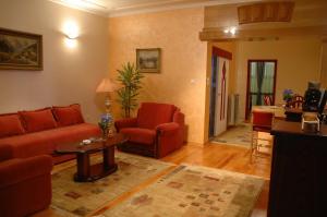 Χώρος καθιστικού στο Hotel Tehnograd