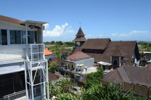 an aerial view of a town with houses at Matra Co Working & Co Living in Canggu