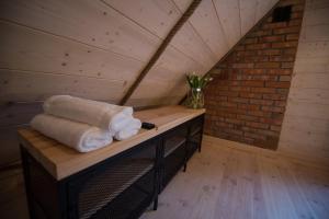 Postel nebo postele na pokoji v ubytování Relax House Narty