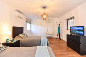 TV a/nebo společenská místnost v ubytování Finca Solis family cottage PM
