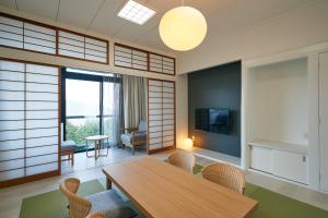 TV a/nebo společenská místnost v ubytování gran terrace Le Lien Hakone