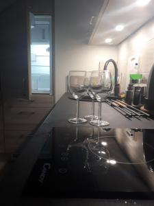 Kuchyň nebo kuchyňský kout v ubytování Vena apartment