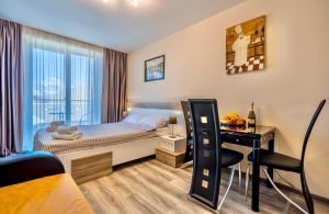 Cama ou camas em um quarto em GVC 510 New Gudauri Mountain view