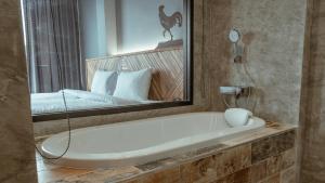 Koupelna v ubytování OU HOTEL