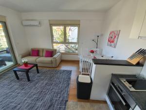 Posezení v ubytování AS Apartments Rafailovici