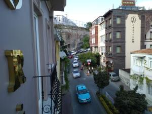 a view of a city street with cars on the road at Ribad Hotel in Istanbul