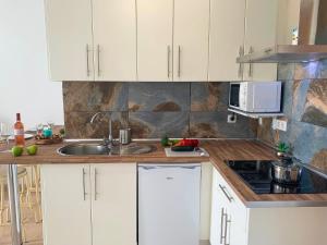 Kuchyňa alebo kuchynka v ubytovaní Hibiscus Studio