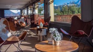 Posezení v ubytování Hôtel Arbois Bettex