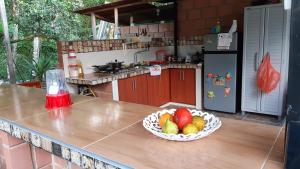 Kuchyň nebo kuchyňský kout v ubytování Los Balcones Hostal - Caliyaco
