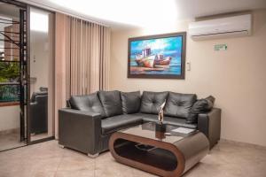 O zonă de relaxare la The 9's Apartahotel