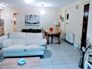 A seating area at Demy's apartment