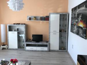 TV a/nebo společenská místnost v ubytování Ferienwohnung Rosenblick