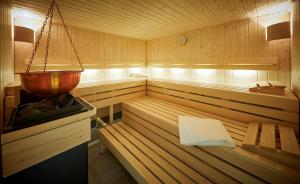 a inside of a sauna with a bowl at Radisson Blu Hotel Bremen in Bremen