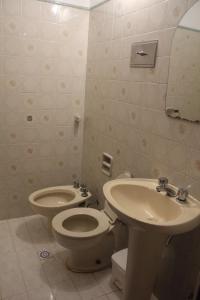 Ett badrum på Hotel Vanderloo
