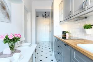 Kuchyňa alebo kuchynka v ubytovaní Apartament Nowe Miasto - Skwer Malarzy