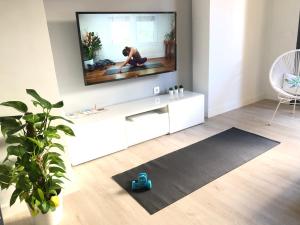A television and/or entertainment centre at Loft Duplex Malaga