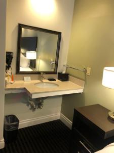 舊金山的住宿－海邊旅館，一间带水槽和镜子的浴室
