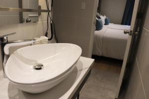Koupelna v ubytování Hotel Conde de Penalba