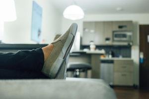 Kuchyň nebo kuchyňský kout v ubytování Hyatt House Indianapolis Fishers