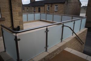 a metal railing on top of a balcony at Cambridge Hotel in Huddersfield