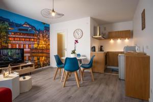 Dapur atau dapur kecil di Strasbourg Appart Cosy Hyper Centre