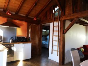Kuchyň nebo kuchyňský kout v ubytování Petit Chalet Vieux Bois