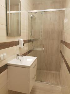 Koupelna v ubytování Hostel Mleczna - Metro Zacisze