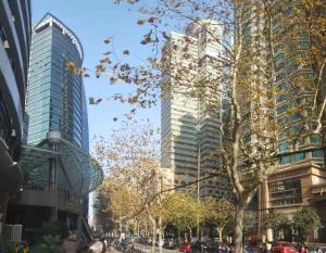 Γενική άποψη της πόλης Σαγκάη ή θέα της πόλης από  αυτό το ξενοδοχείο διαμερισμάτων