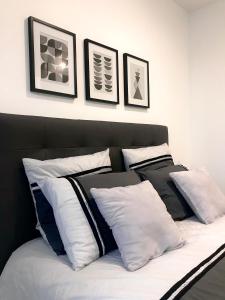 Katil atau katil-katil dalam bilik di Studio au calme et indépendant Tassin-Demi-La-Lune