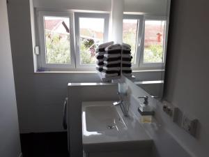 Koupelna v ubytování Apartments Madzari - Ciovo - Pool