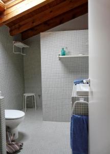 een badkamer met een toilet en een wastafel bij Casa Las Viñas in Fuentidueña