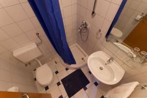 ein Bad mit einem WC und einem Waschbecken in der Unterkunft Apartments Cobra - excellent location in Tučepi