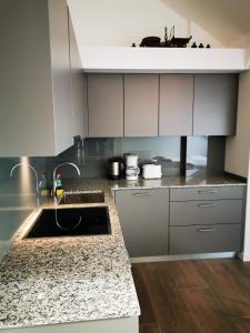 Kuchyň nebo kuchyňský kout v ubytování Sissi Apartments