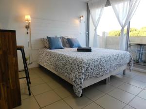 Postel nebo postele na pokoji v ubytování Studio 43 climatisé terrasse vue mer