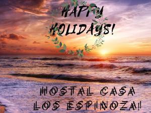 a happy holidays musical csa les philippines poster at Hostal Casa Los Espinoza in Managua