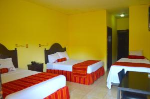 Postel nebo postele na pokoji v ubytování Hotel Plaza Palmero