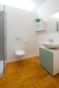 łazienka z umywalką i toaletą w obiekcie Landblick w mieście Uchte
