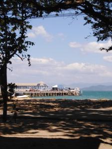 a view of a resort on the beach at Phayam Hostel in Ko Phayam