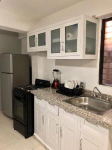 Kuchyň nebo kuchyňský kout v ubytování Convenient and affordable furnished apartment II