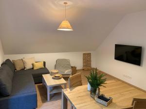 TV a/nebo společenská místnost v ubytování YASNA Apartments