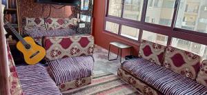 A seating area at Wake Up! Cairo Hostel
