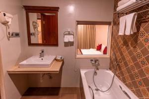 Et badeværelse på Hotel Manang