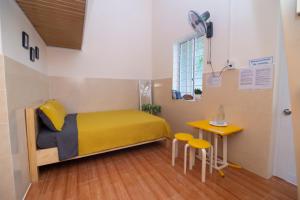 เตียงในห้องที่ Pun corner homestay