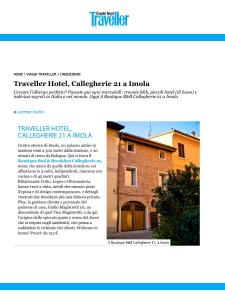 a screenshot of a website of a house at Callegherie 21 Boutique B&B in Imola